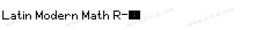 Latin Modern Math R字体转换